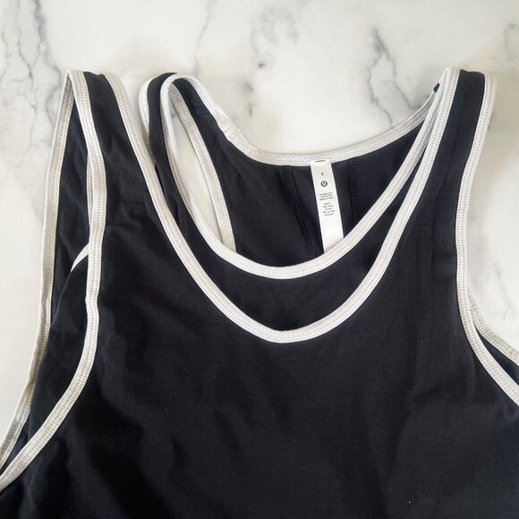 Lululemon LA Double Layer Pima Cotton Tank, Black, Size 8 - Picture 7 of 11